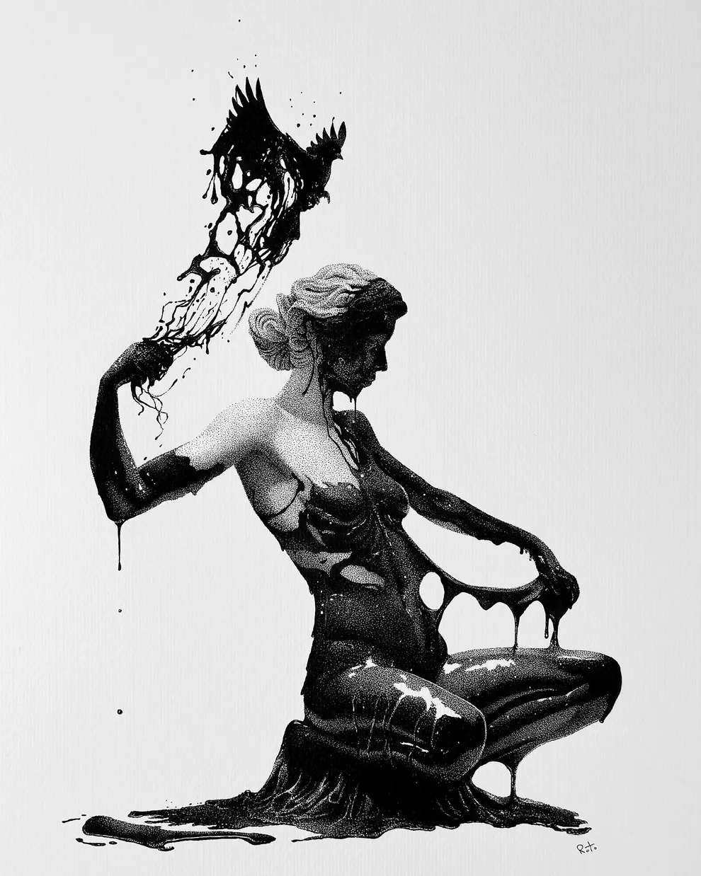 dessin dotwork rostislaw tsarenko encre noire 15