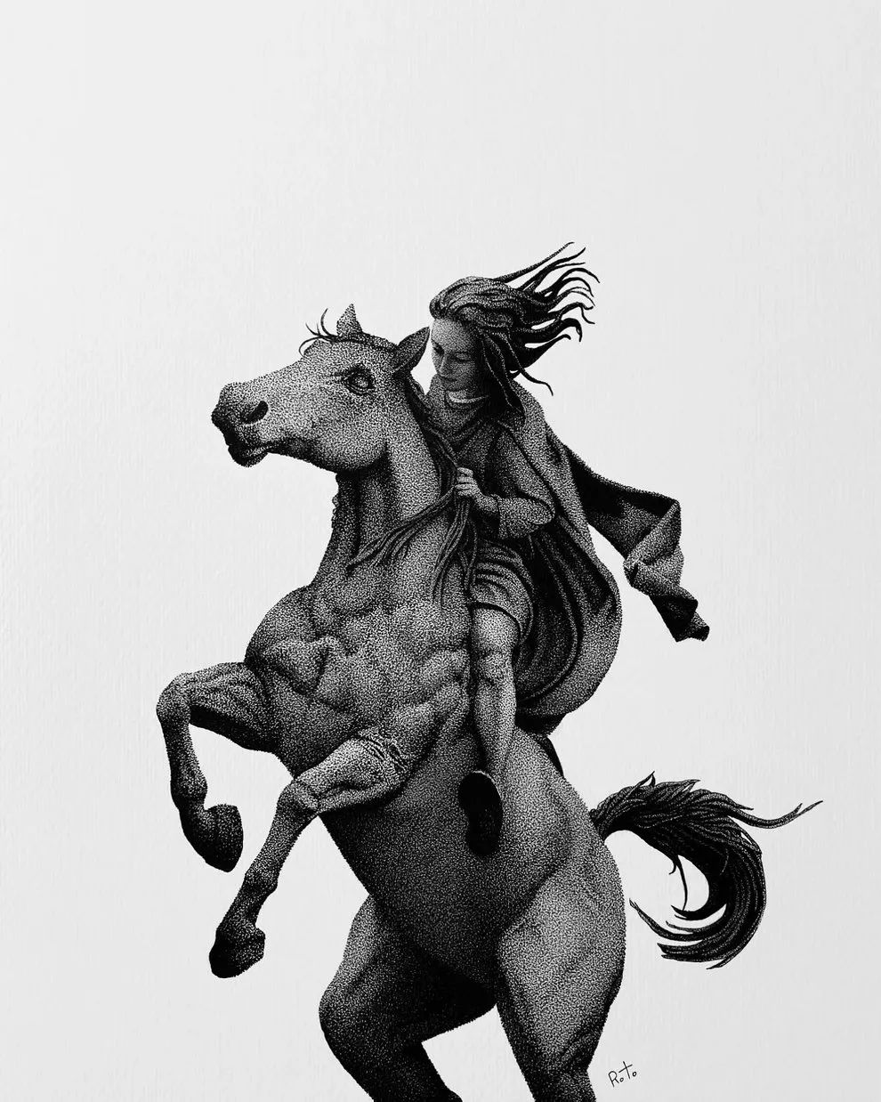 dessin dotwork rostislaw tsarenko encre noire 22