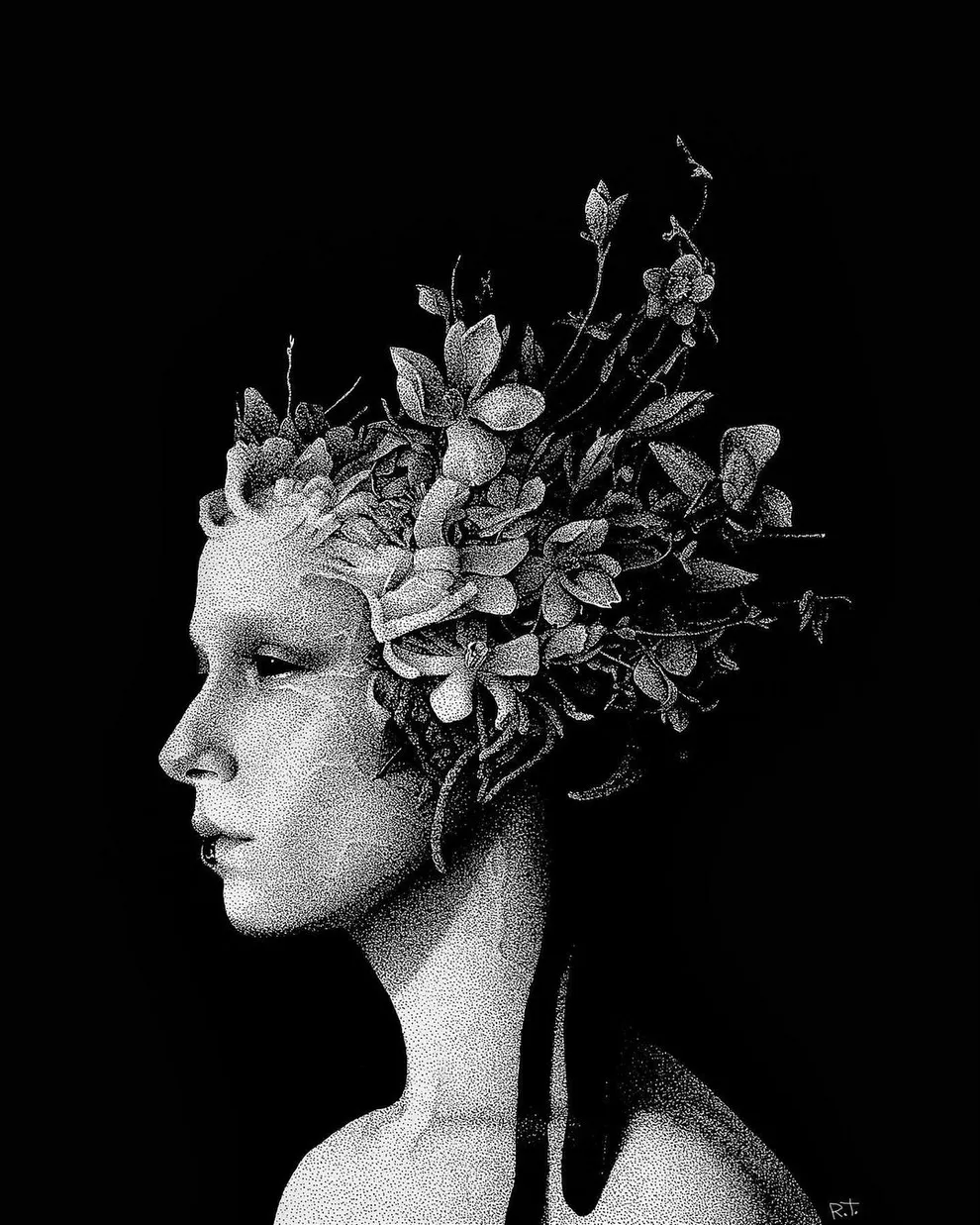 dessin dotwork rostislaw tsarenko encre noire 25