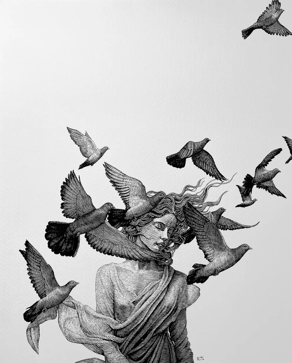 dessin dotwork rostislaw tsarenko encre noire 8