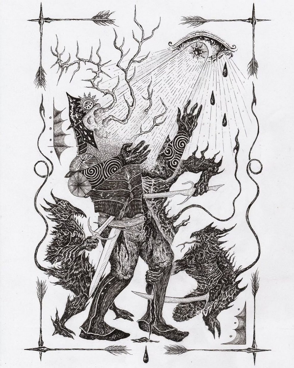 illustration medievale averjan m gravestench art reinvente le folklore europeen en gravures dencre tres tres peu rassurantes 1