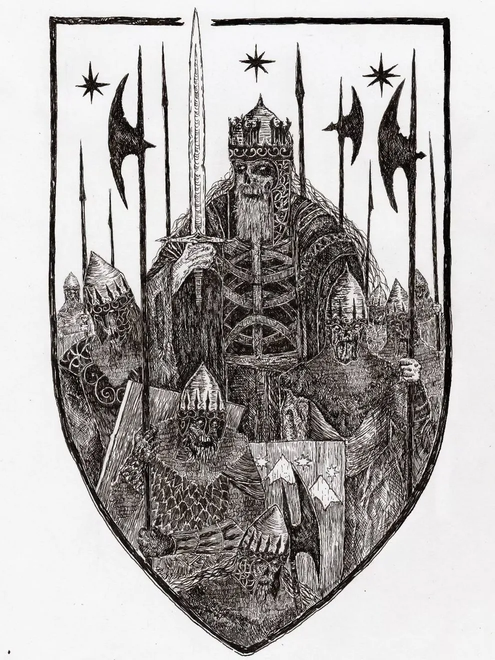 illustration medievale averjan m gravestench art reinvente le folklore europeen en gravures dencre tres tres peu rassurantes 18