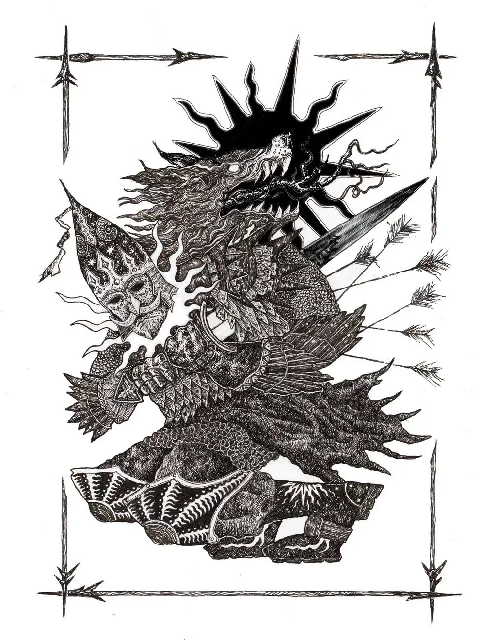 illustration medievale averjan m gravestench art reinvente le folklore europeen en gravures dencre tres tres peu rassurantes 20