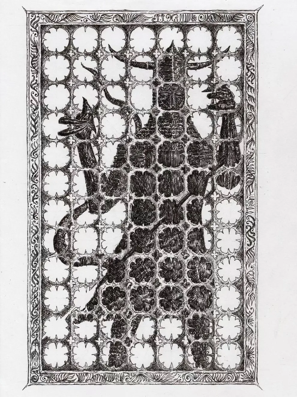 illustration medievale averjan m gravestench art reinvente le folklore europeen en gravures dencre tres tres peu rassurantes 7