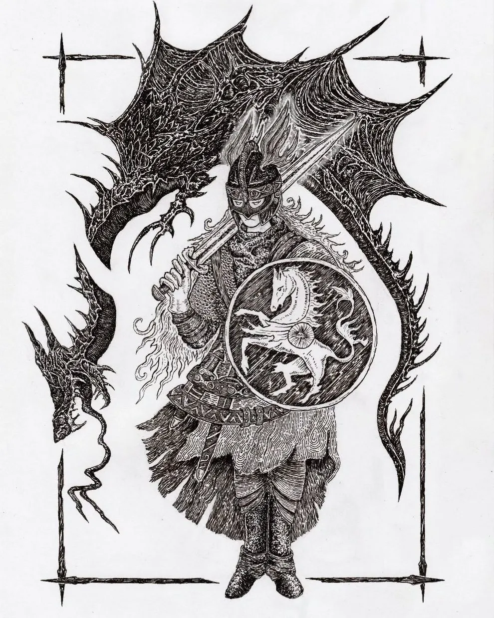 illustration medievale averjan m gravestench art reinvente le folklore europeen en gravures dencre tres tres peu rassurantes 8