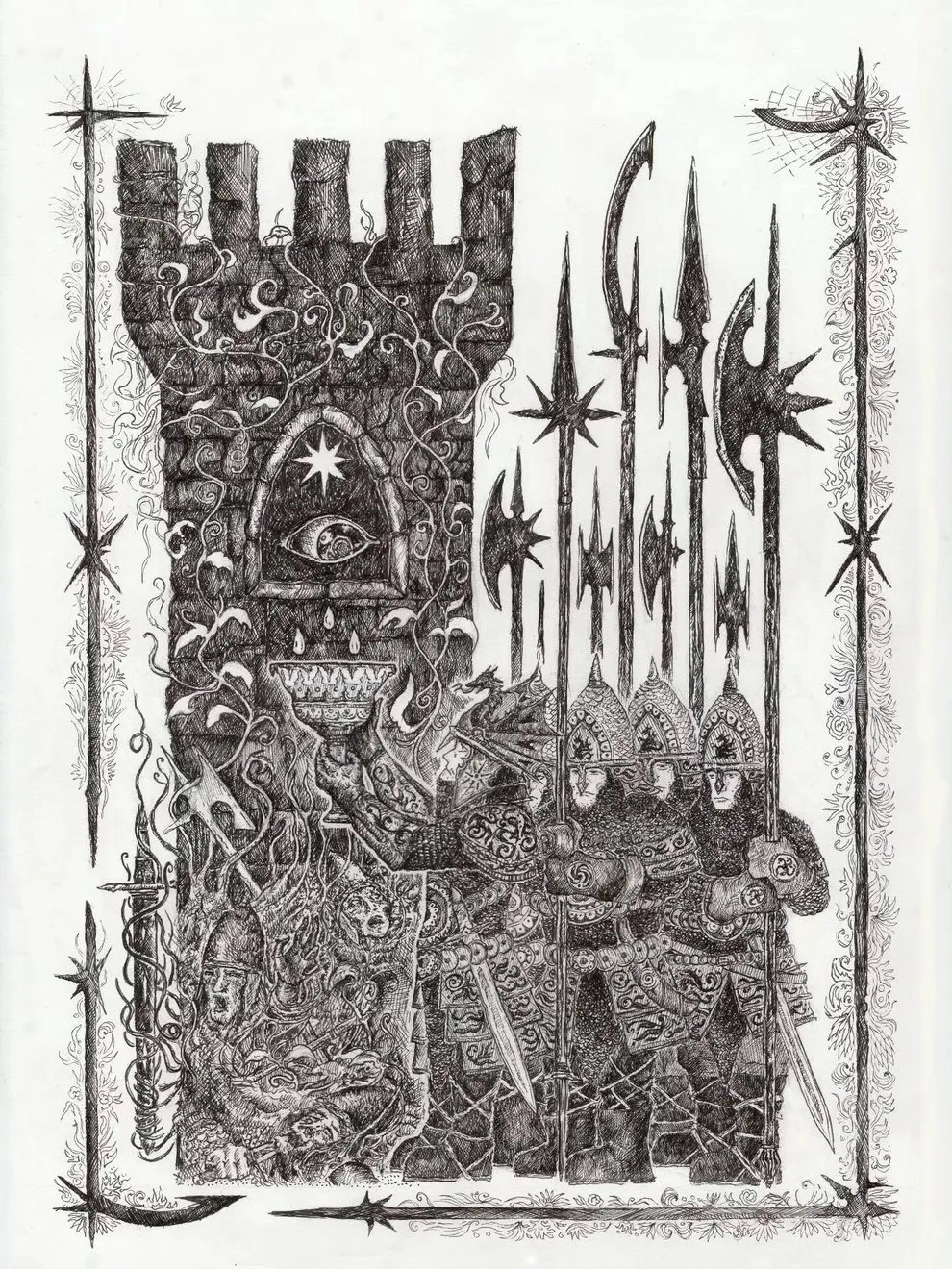 illustration medievale averjan m gravestench art reinvente le folklore europeen en gravures dencre tres tres peu rassurantes 9