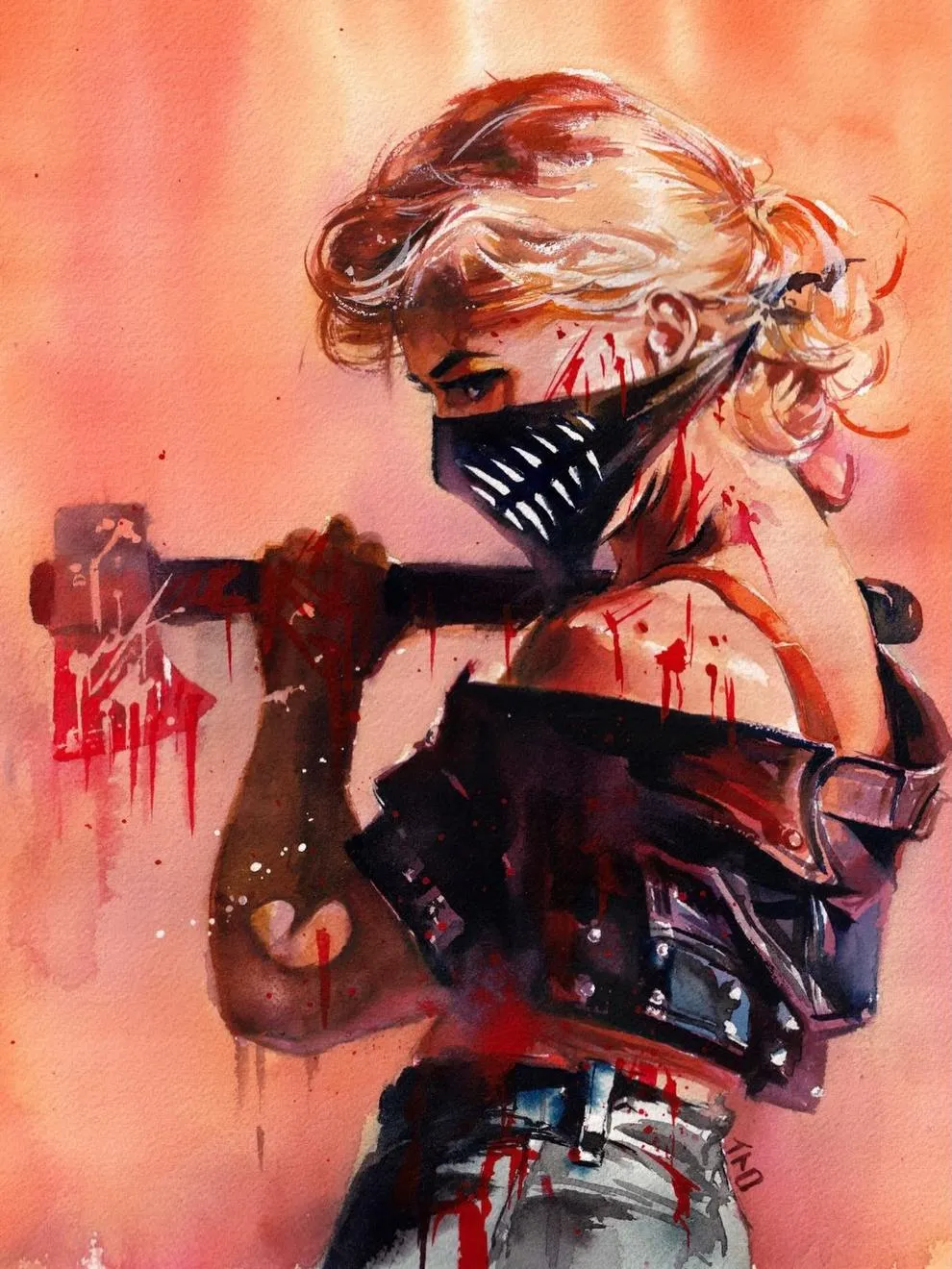 quand laquarelle japonaise convoque les super heros le yokai pop d ito 2 harley queen quand laquarelle japonaise convoque les super heros le yokai pop d ito 2 harley queen