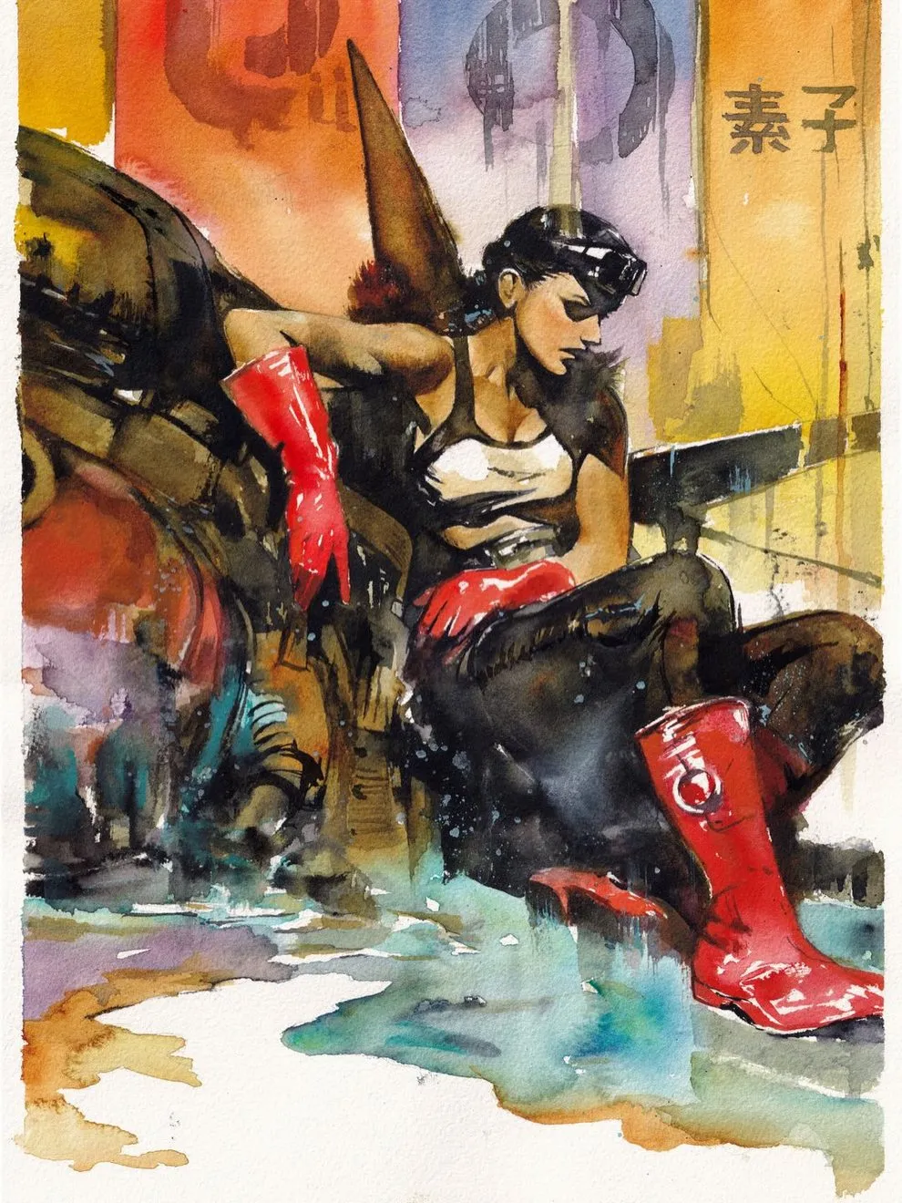 quand laquarelle japonaise convoque les super heros le yokai pop d ito 24 quand laquarelle japonaise convoque les super heros le yokai pop d ito 24