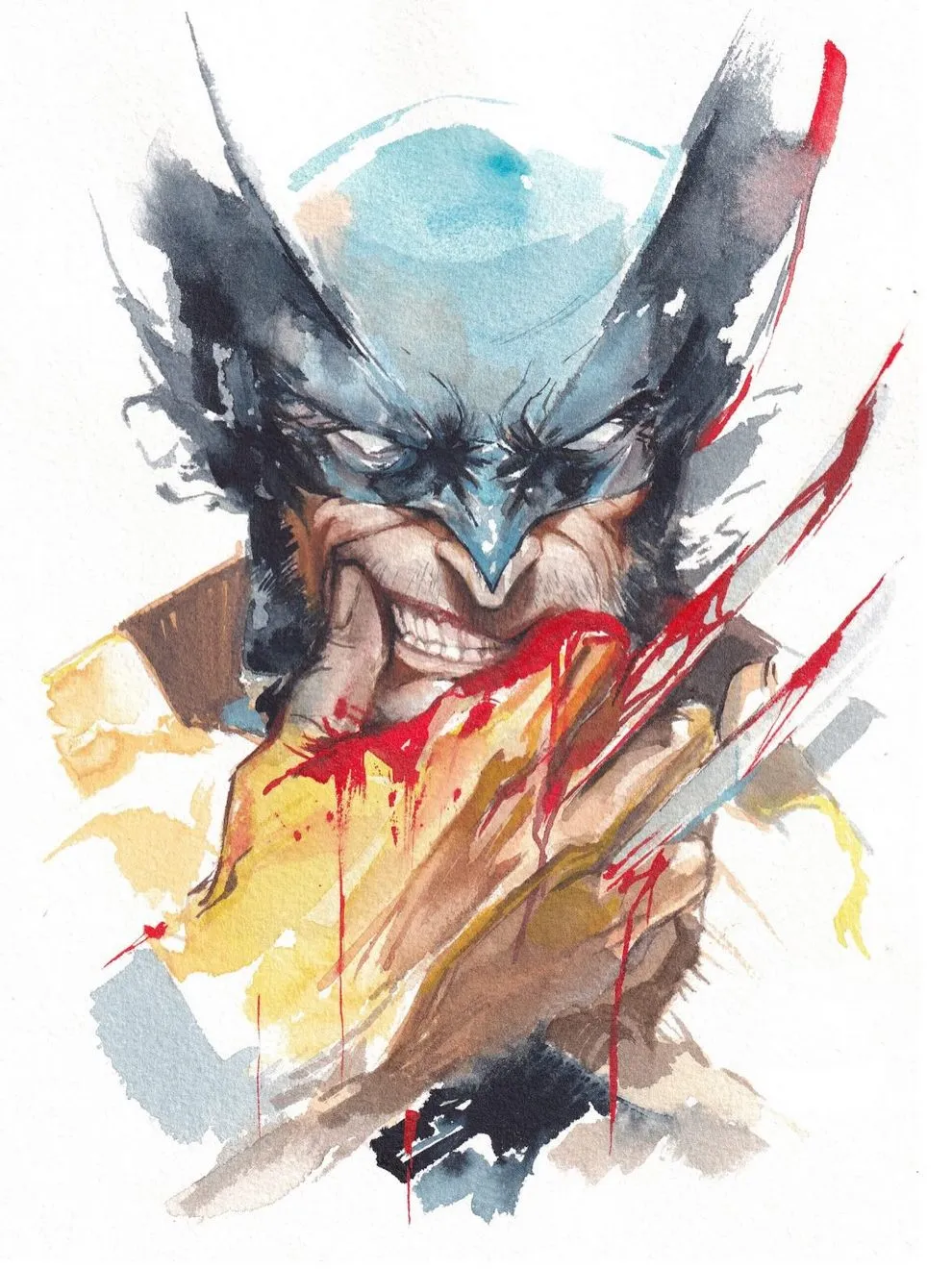 quand laquarelle japonaise convoque les super heros le yokai pop d ito 3 wolverine quand laquarelle japonaise convoque les super heros le yokai pop d ito 3 wolverine