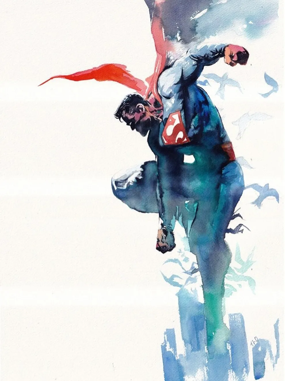 quand laquarelle japonaise convoque les super heros le yokai pop d ito 5 superman quand laquarelle japonaise convoque les super heros le yokai pop d ito 5 superman