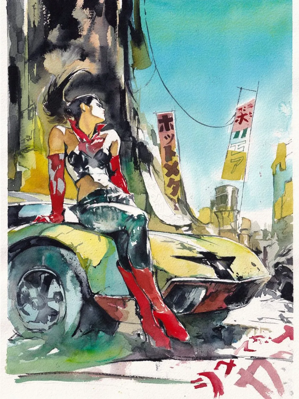 quand laquarelle japonaise convoque les super heros le yokai pop d ito 6 quand laquarelle japonaise convoque les super heros le yokai pop d ito 6