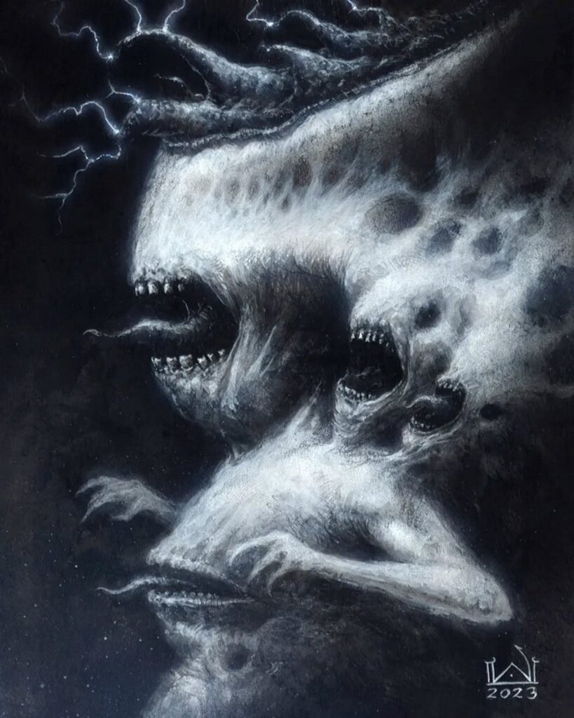 peintures dark fantasy horreur david michael wright 1